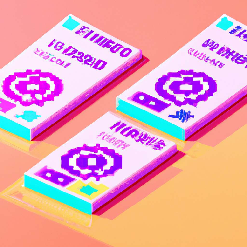 Three badges floating above a pixel field